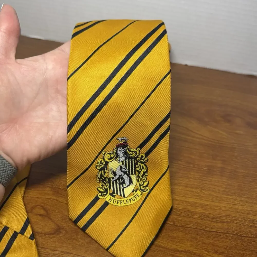 Hufflepuff Tie Harry Potter Wizard Fancy Dress Up Halloween Costume Accessory